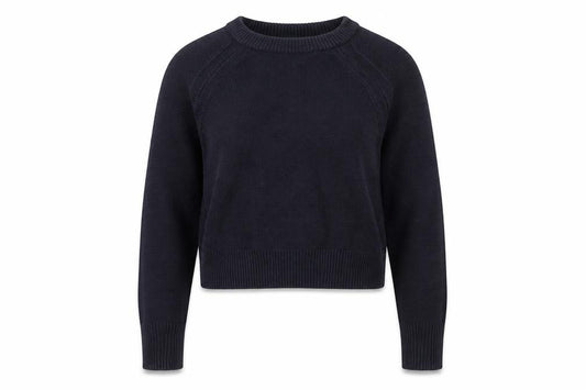 French Connection Women’s Blue S Cotton Crew Neck Knit Jumper