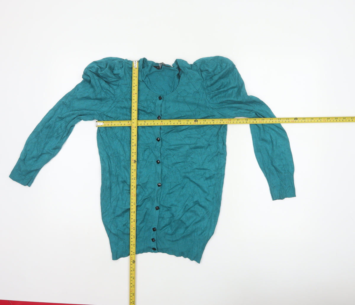 Dorothy Perkins Women Blue Size 10 Button Front Knit Cardigan