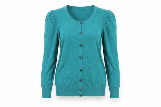 Dorothy Perkins Women Blue Size 10 Button Front Knit Cardigan