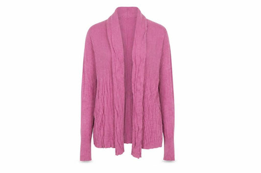 Wallis Women Pink L Open Cowl Neck Fine Knit Cardigan