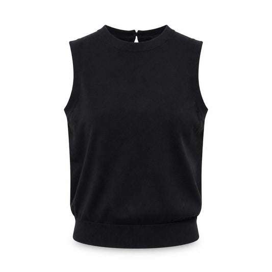 Banana Republic Women Black Petite UK 8 Silk Cashmere Knit Tank Top
