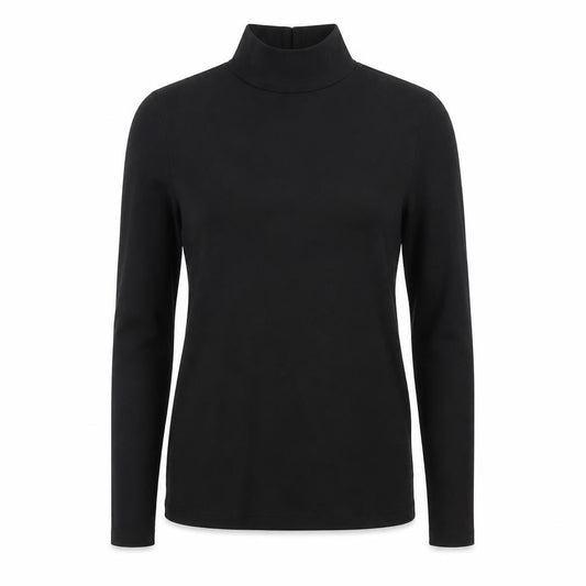 Marks and Spencer Women Black UK 8 Heatgen Plus Thermal Roll Neck Top