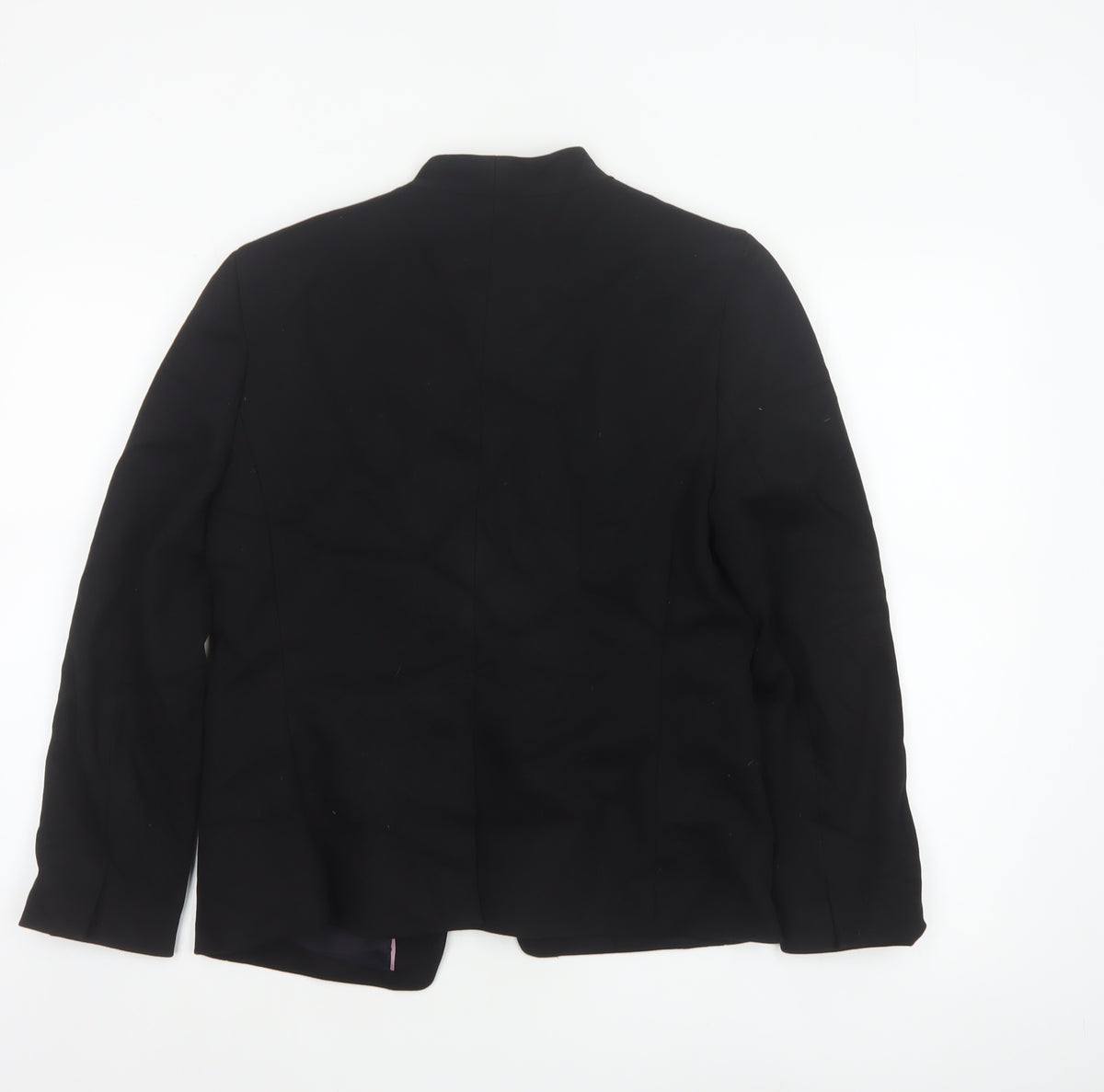 J.Crew Women Black UK 10 Tailored Lined Open Front Blazer Jacket