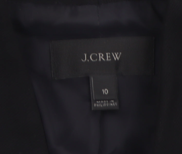 J.Crew Women Black UK 10 Tailored Lined Open Front Blazer Jacket