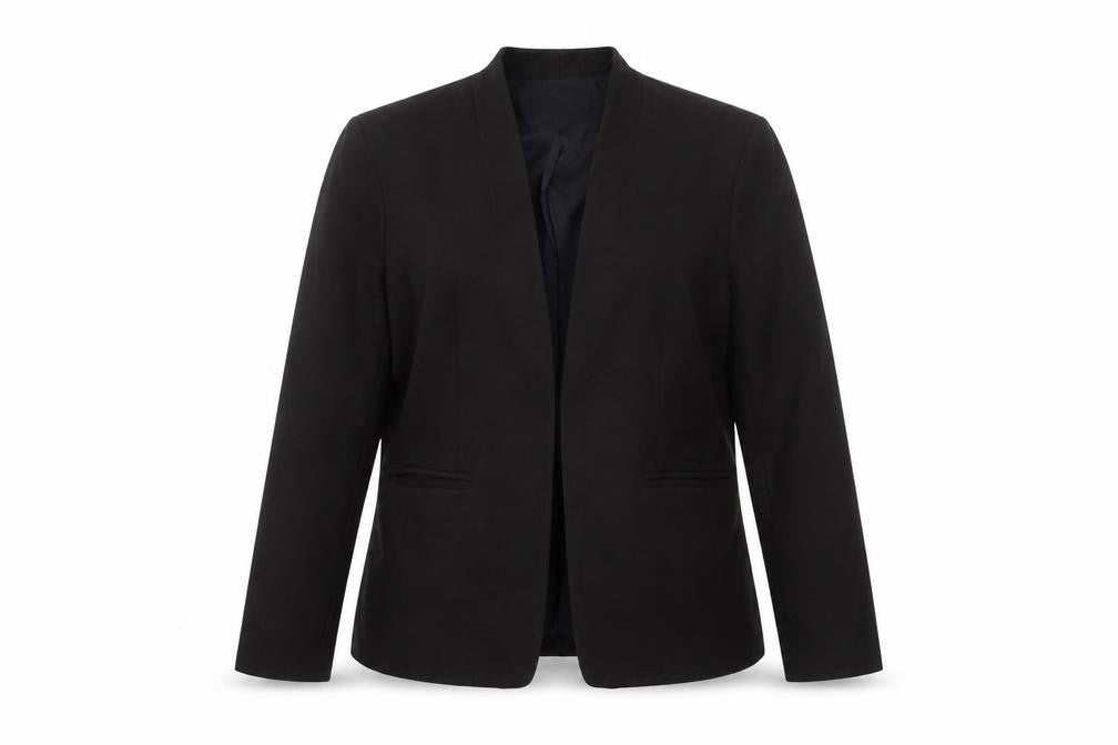 J.Crew Women Black UK 10 Tailored Lined Open Front Blazer Jacket