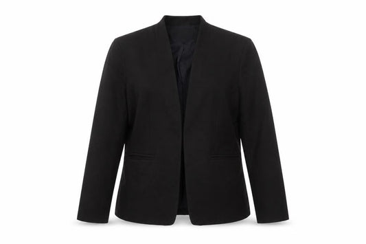 J.Crew Women Black UK 10 Tailored Lined Open Front Blazer Jacket