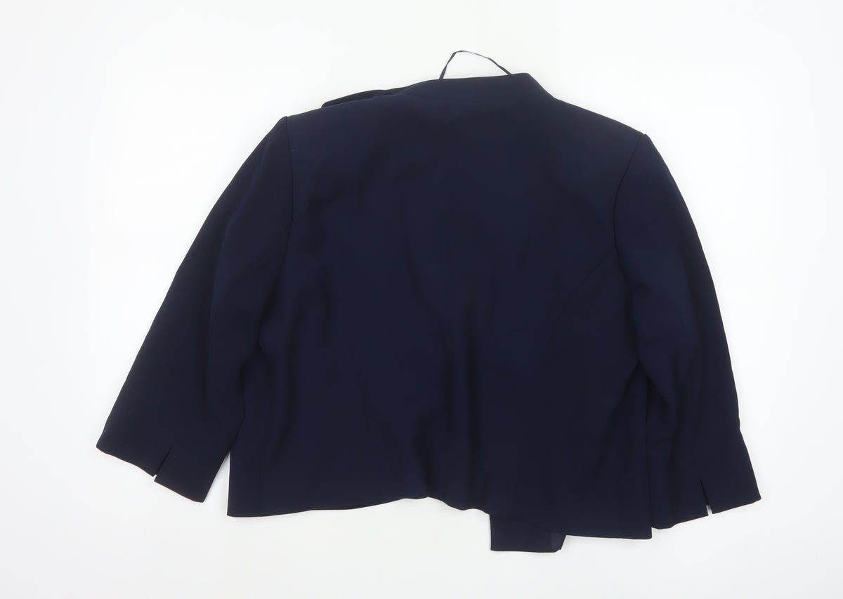 Roman Women’s Blue UK 18 Open Front Lined Blazer Jacket Formal