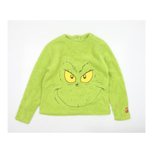 The Grinch Men's Green M Fleece Pyjama Top Long Sleeve Christmas