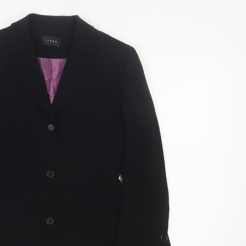 Linea Women’s Black Size 10 Tailored 3 Button Lined Blazer Jacket