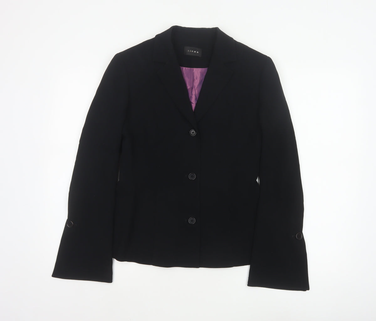 Linea Women’s Black Size 10 Tailored 3 Button Lined Blazer Jacket