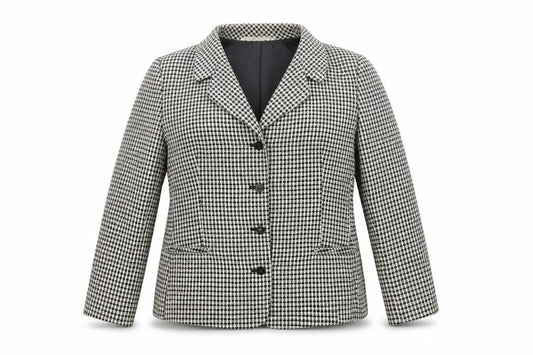 Marks and Spencer Women's Black UK 16 Houndstooth Suit Jacket Blazer