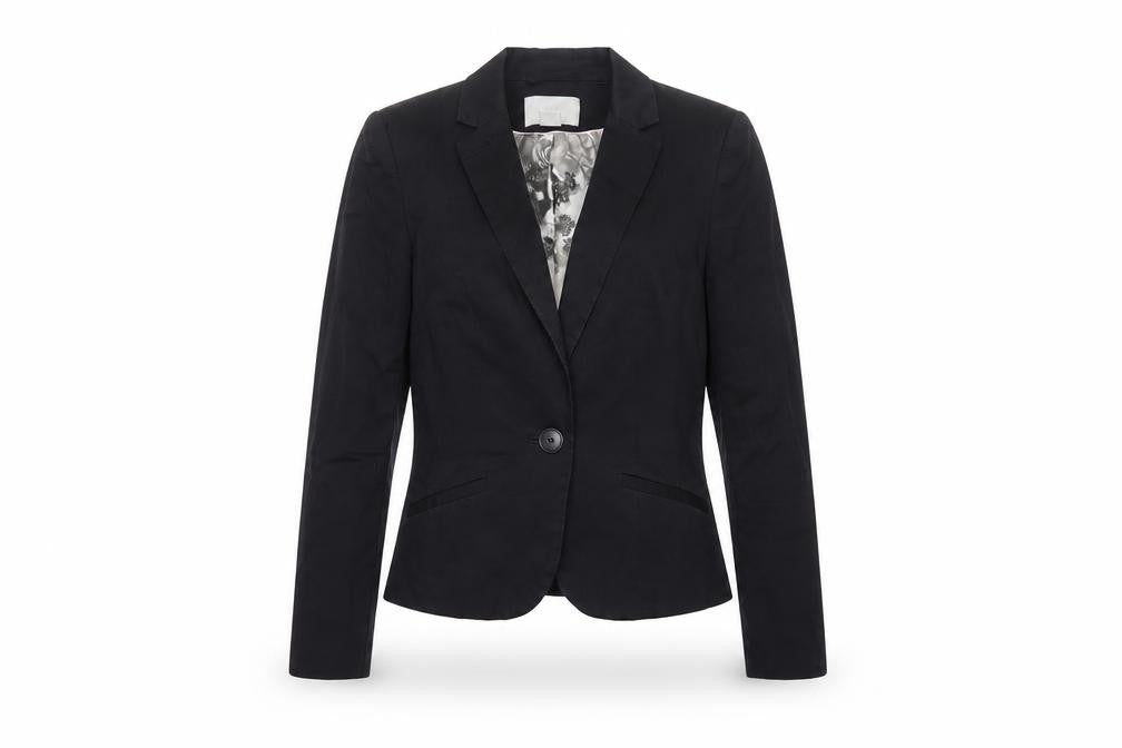 H&M Women’s Black UK 4 Slim Tailored One Button Blazer