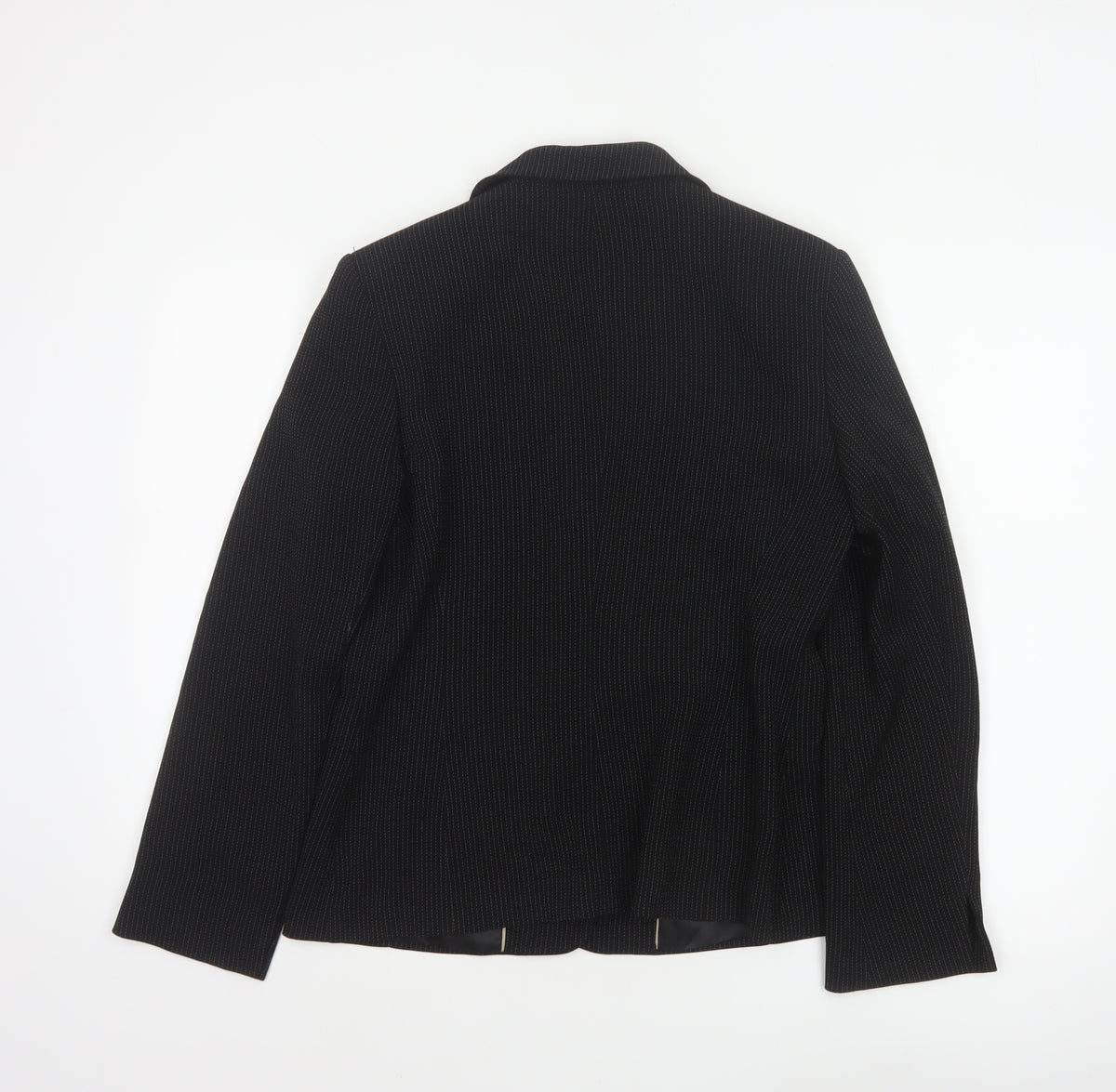 Next Women’s Black Pinstripe Blazer Size 12 Tailored Workwear Jacket