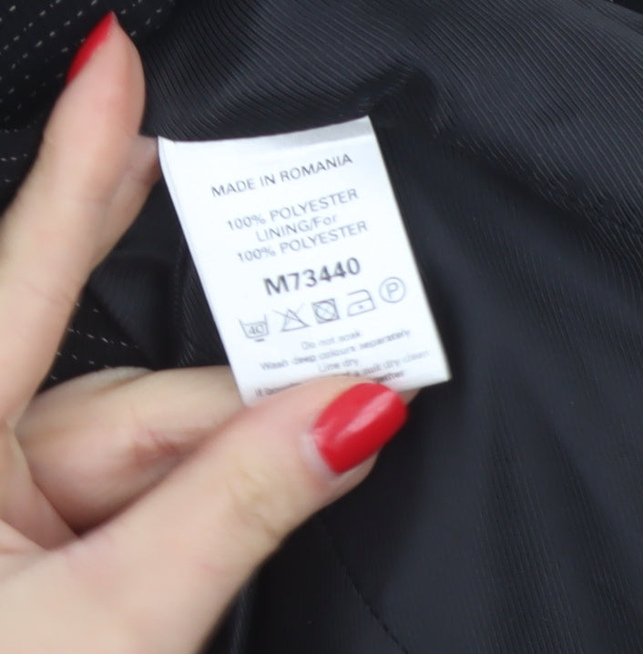 Next Women’s Black Pinstripe Blazer Size 12 Tailored Workwear Jacket