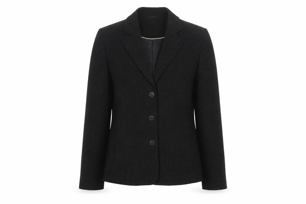 Next Women’s Black Pinstripe Blazer Size 12 Tailored Workwear Jacket