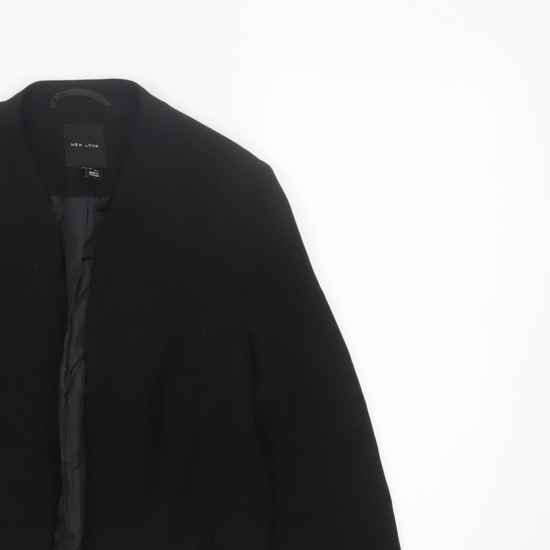 New Look Women’s Black UK 12 Open Front Lined Blazer Jacket