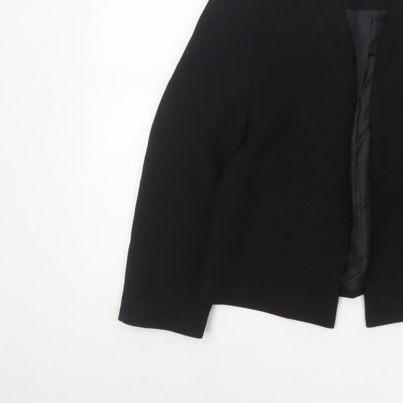 New Look Women’s Black UK 12 Open Front Lined Blazer Jacket