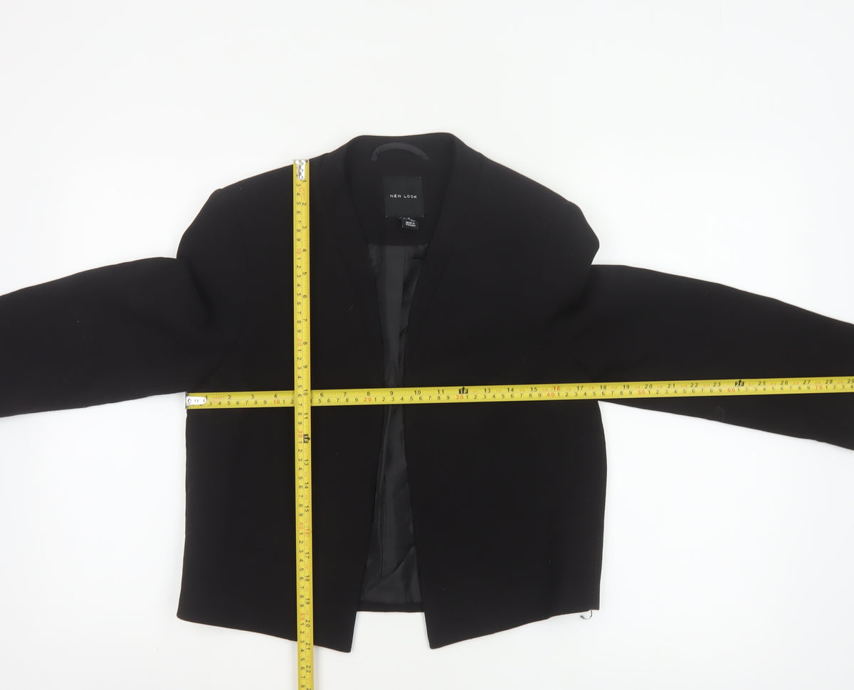 New Look Women’s Black UK 12 Open Front Lined Blazer Jacket