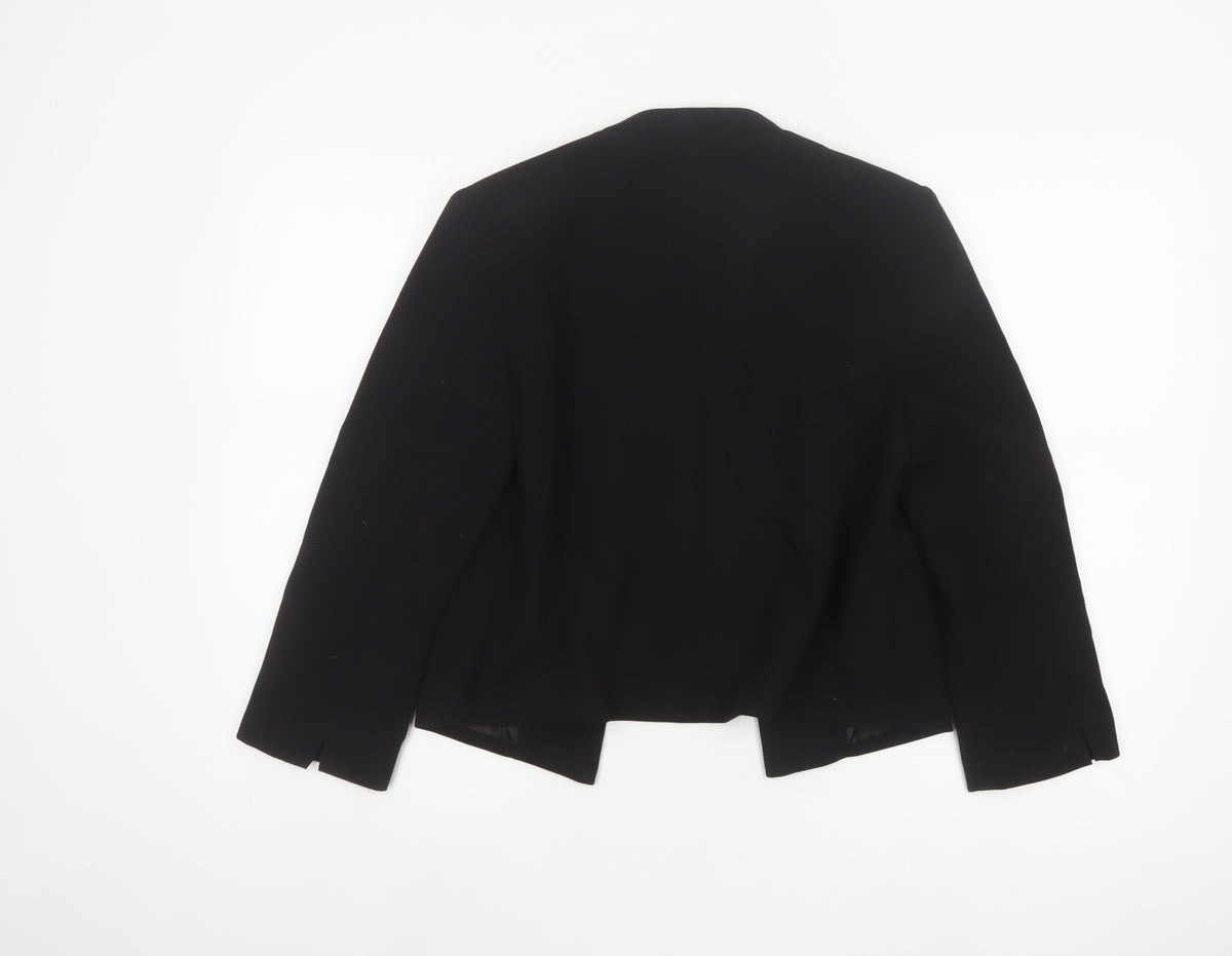 New Look Women’s Black UK 12 Open Front Lined Blazer Jacket