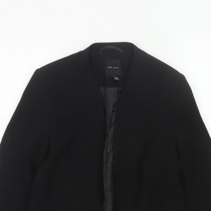New Look Women’s Black UK 12 Open Front Lined Blazer Jacket