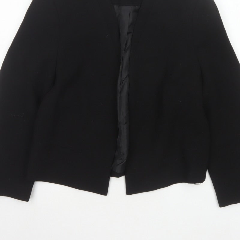 New Look Women’s Black UK 12 Open Front Lined Blazer Jacket