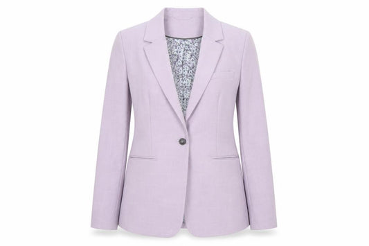 Next Women Pink UK 10 Tailored Single-Breasted Lined Blazer