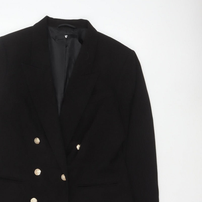 By Very Women’s Black Size 16 Double-Breasted Peak Lapel Blazer