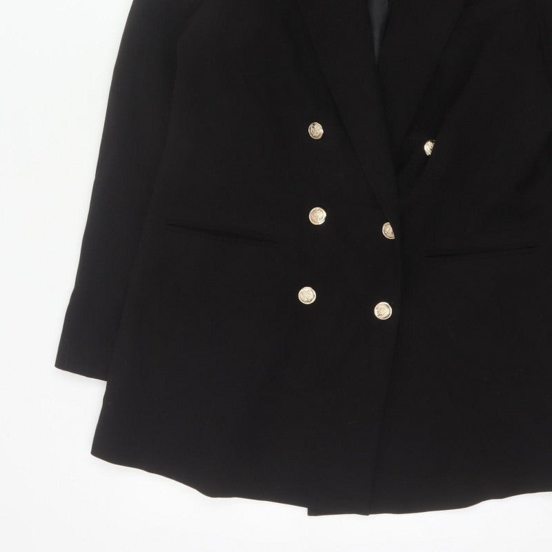 By Very Women’s Black Size 16 Double-Breasted Peak Lapel Blazer