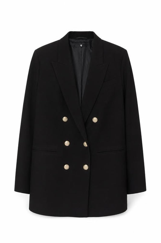 By Very Women’s Black Size 16 Double-Breasted Peak Lapel Blazer