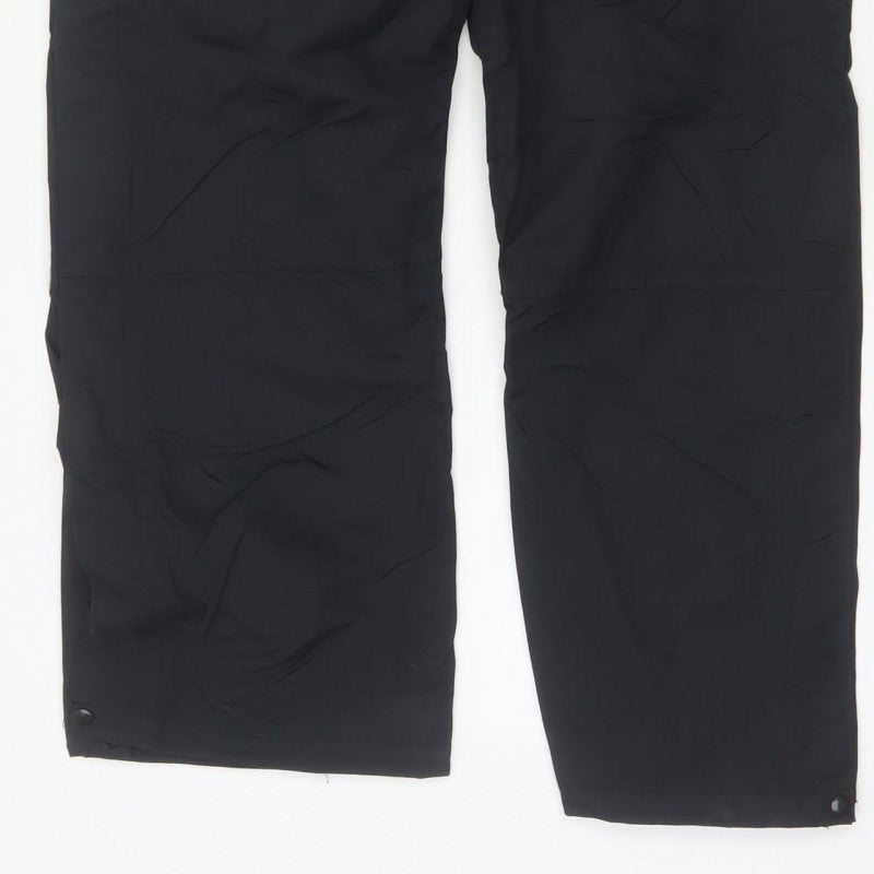 TOG24 Men's Black Size S 32 Rain Trousers Waterproof Drawstring