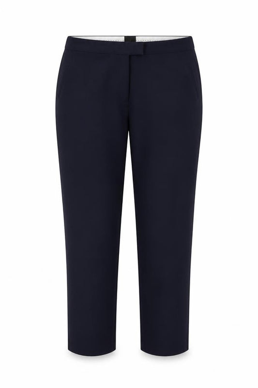 Autograph Women’s Navy UK 16 Short Wool Blend Tailored Tapered Trousers