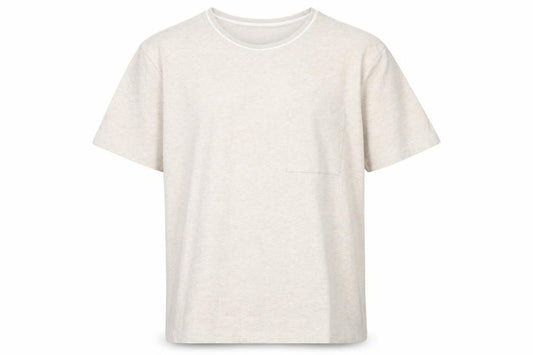 Autograph Men's Beige L Pure Cotton Pocket Crew Neck T-Shirt