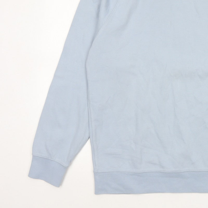 John Lewis Men Blue XL Crew Neck Pullover Cotton Sweatshirt