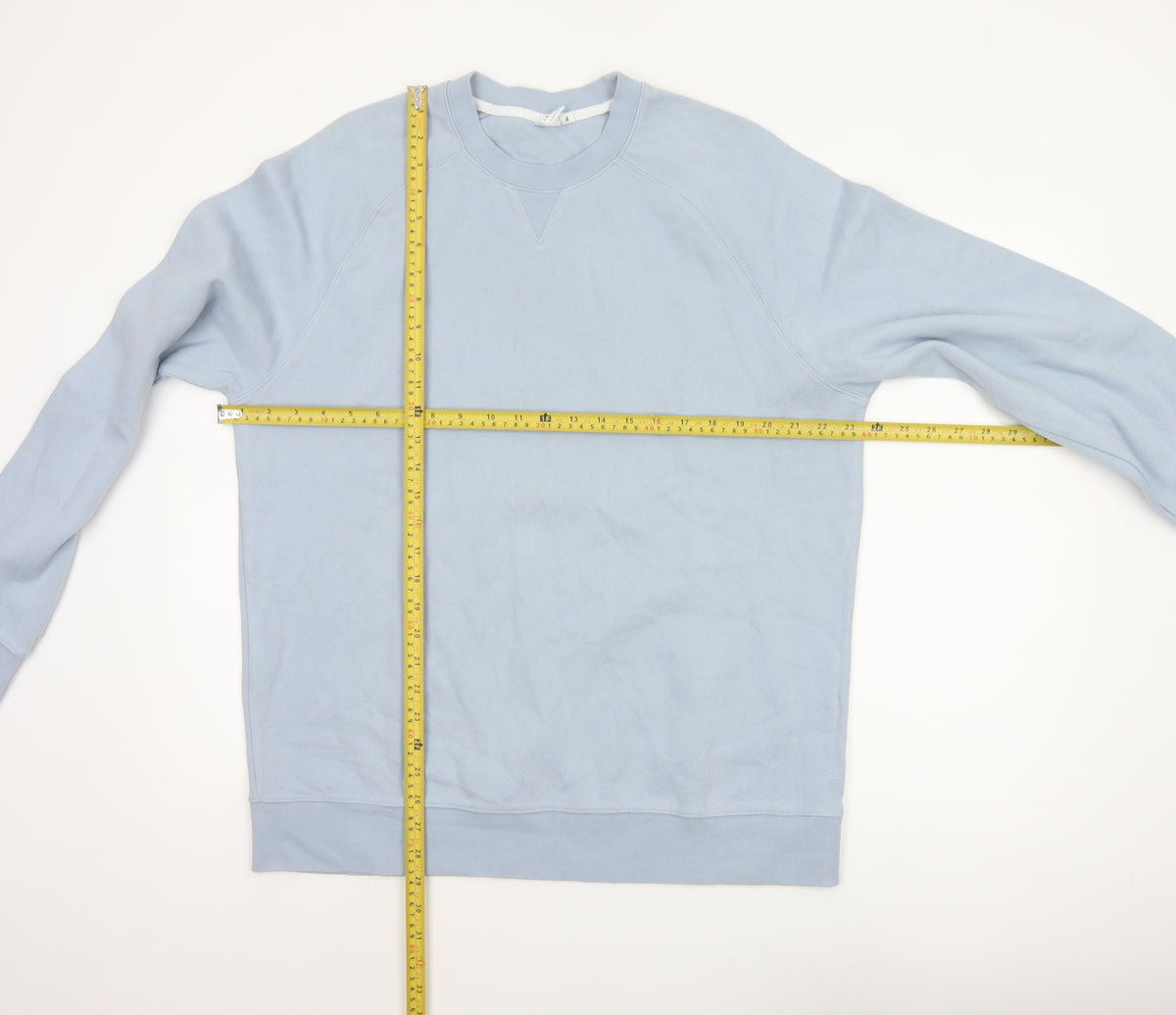 John Lewis Men Blue XL Crew Neck Pullover Cotton Sweatshirt