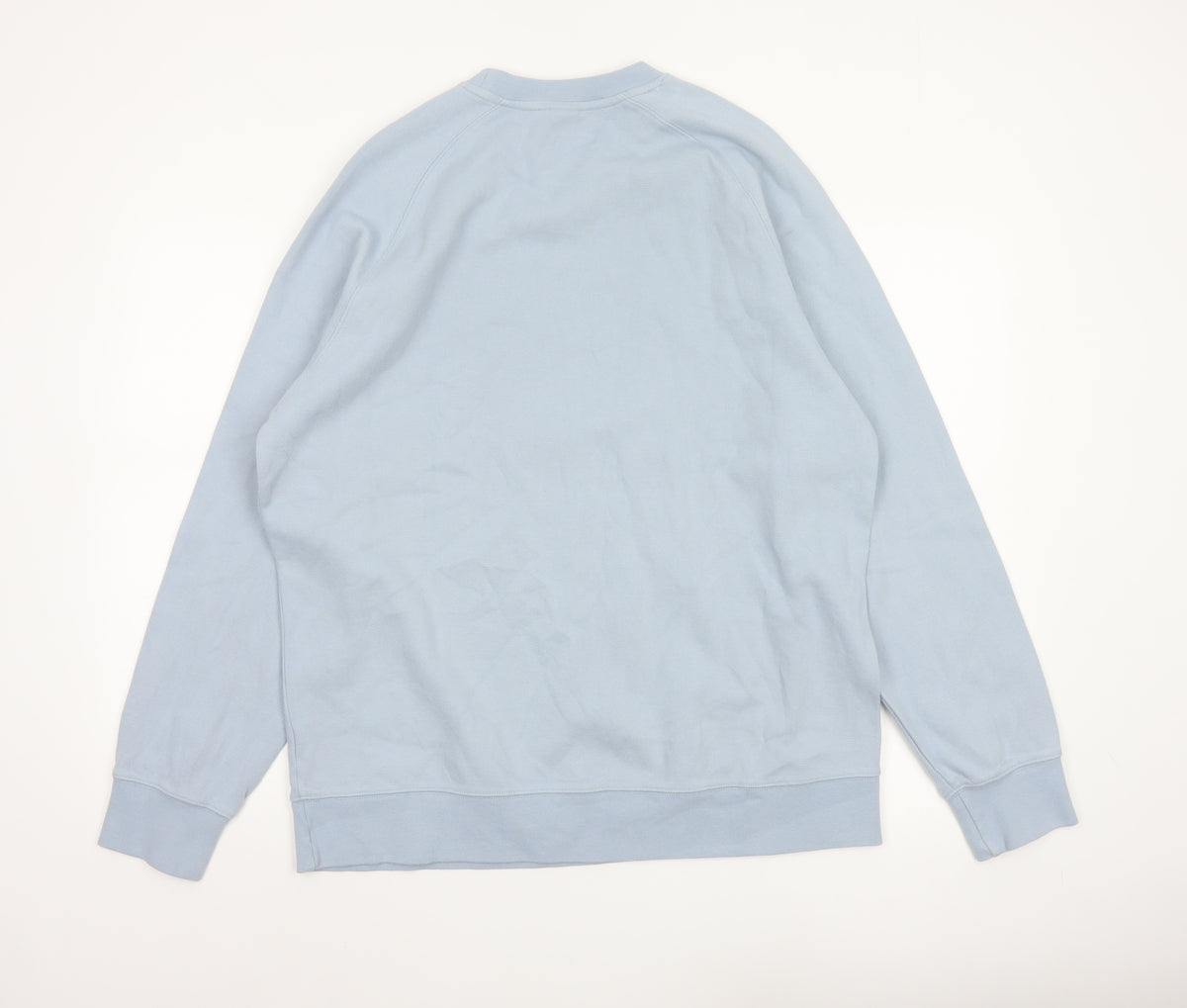 John Lewis Men Blue XL Crew Neck Pullover Cotton Sweatshirt