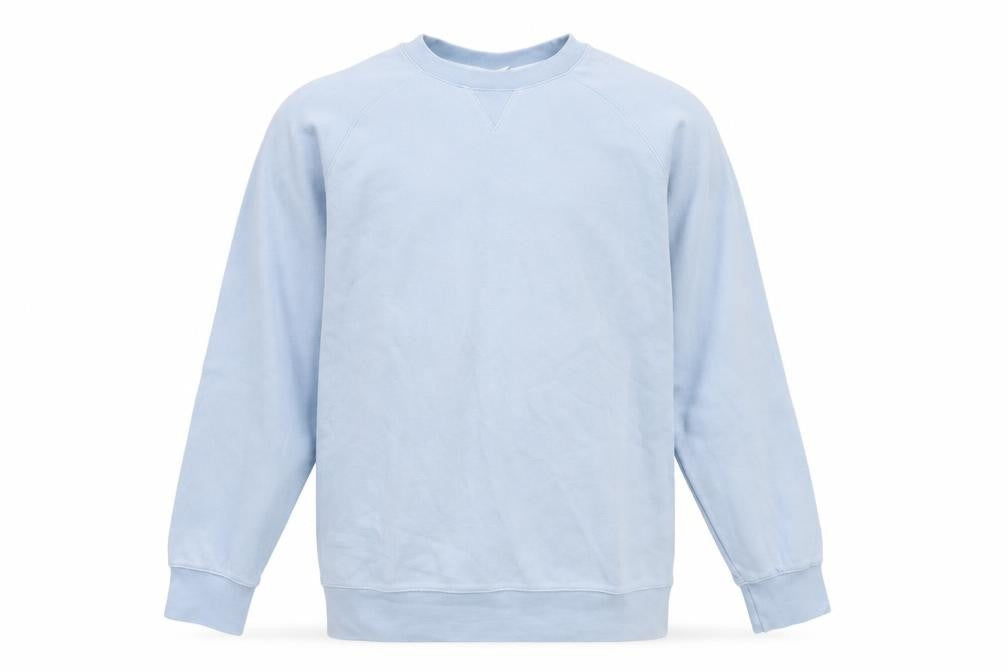 John Lewis Men Blue XL Crew Neck Pullover Cotton Sweatshirt