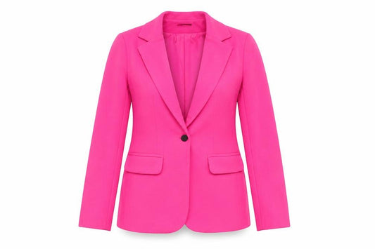 Shein Women Pink UK 10 Tailored Single-Breasted Blazer Jacket