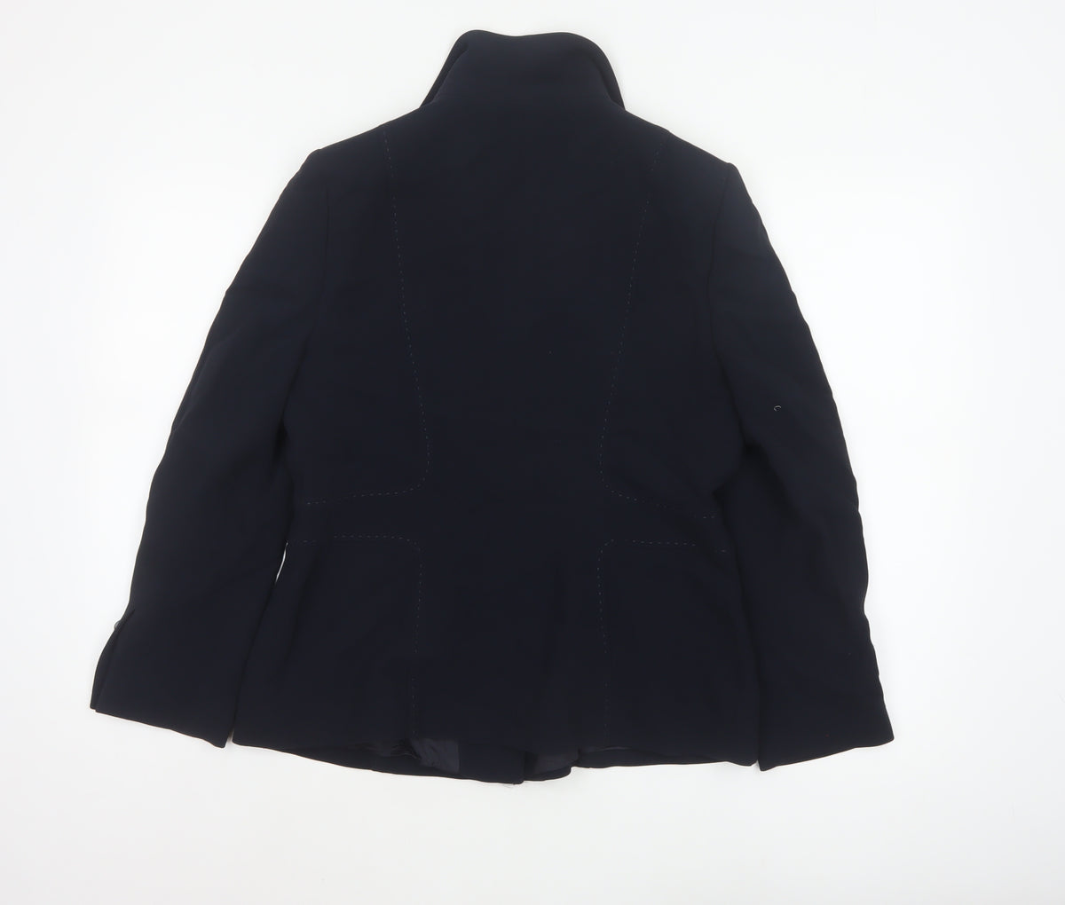 Precis Petite Women Blue UK 14 Tailored Lined Two-Button Blazer
