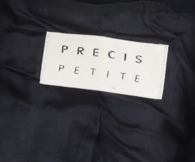 Precis Petite Women Blue UK 14 Tailored Lined Two-Button Blazer