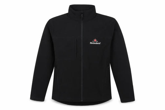 Result Heineken Men’s Black L Softshell Full Zip Logo Jacket