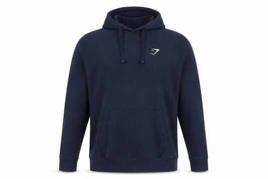 Gymshark Men’s Blue Medium Pullover Hoodie Logo Gym Training