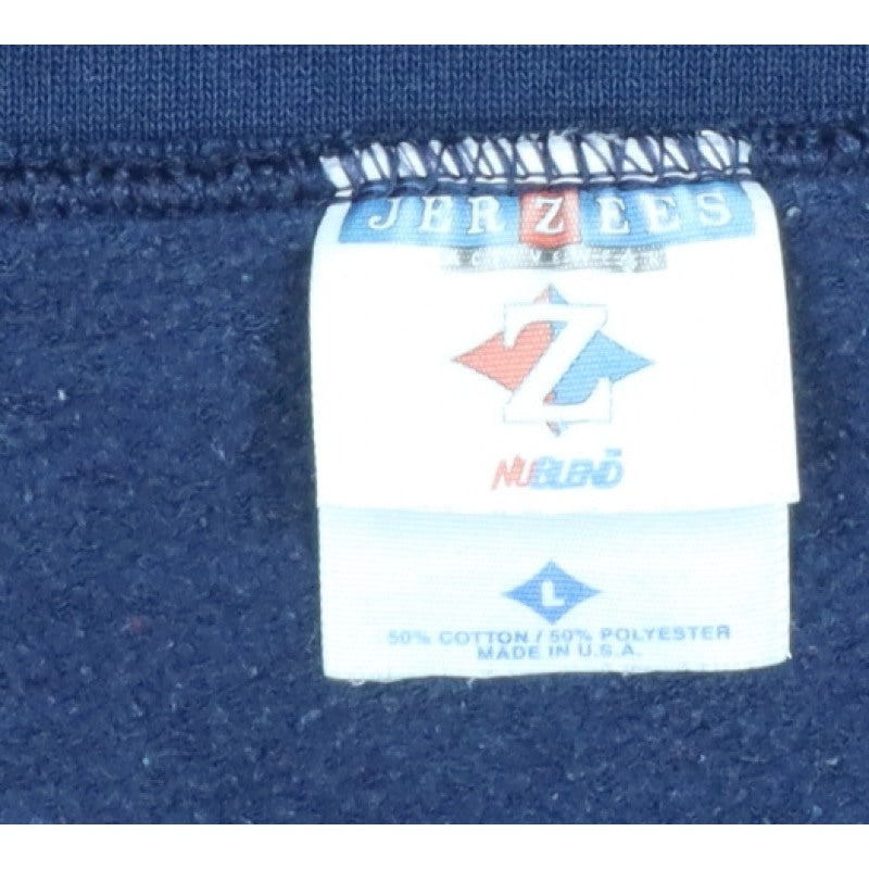 Jerzees Unisex Blue L Pullover Sweatshirt Christmas Bird Graphic