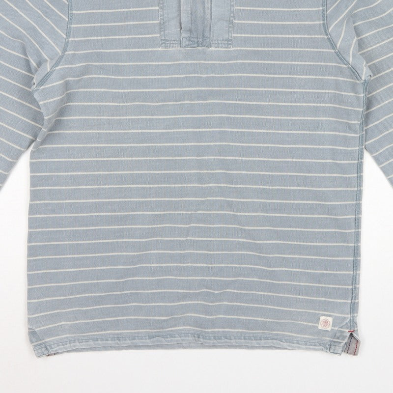 H Stuff & Co. Men’s Blue M Striped 1/4 Zip High Neck Sweatshirt