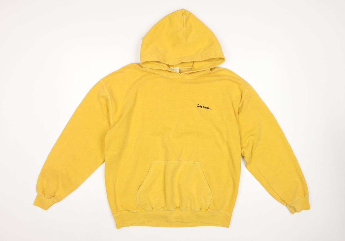 Iets Frans... Men’s Yellow Small Pullover Hoodie Logo Pocket