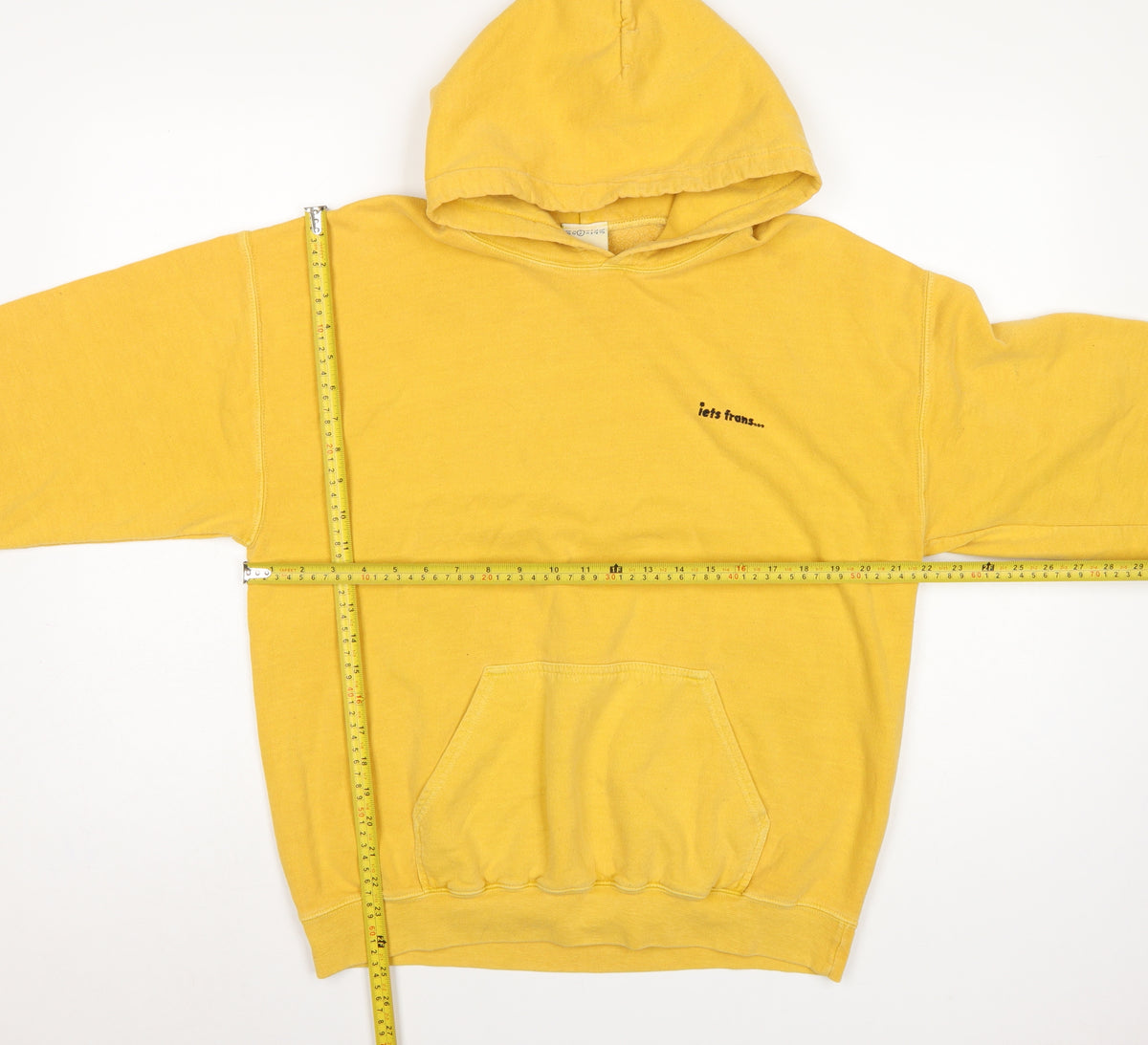 Iets Frans... Men’s Yellow Small Pullover Hoodie Logo Pocket