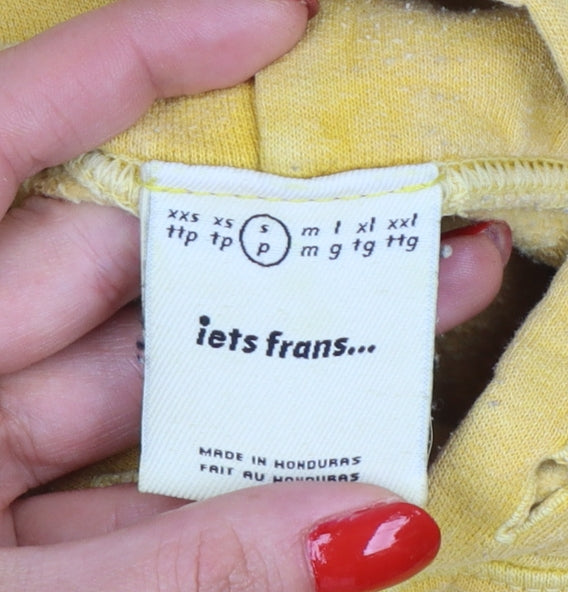 Iets Frans... Men’s Yellow Small Pullover Hoodie Logo Pocket