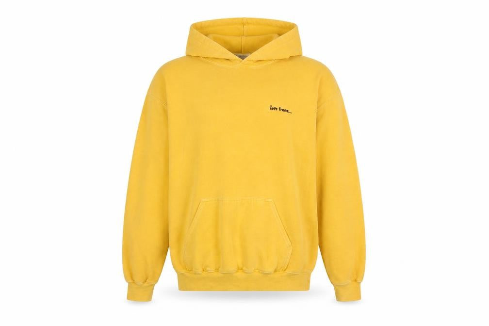 Iets Frans... Men’s Yellow Small Pullover Hoodie Logo Pocket