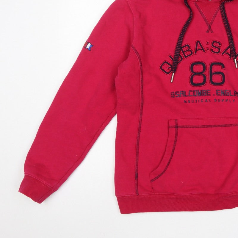 Quba Sails Women’s Red UK 12 Pullover Hoodie Nautical Logo