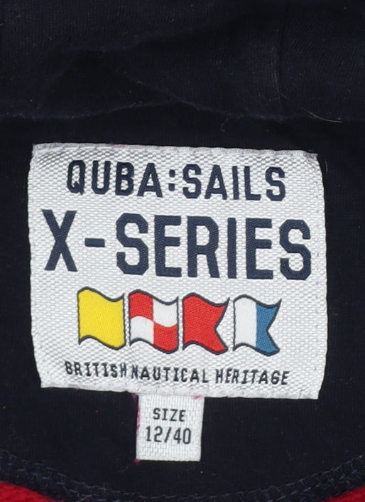 Quba Sails Women’s Red UK 12 Pullover Hoodie Nautical Logo