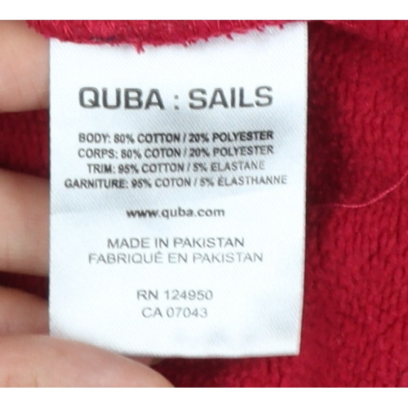 Quba Sails Women’s Red UK 12 Pullover Hoodie Nautical Logo
